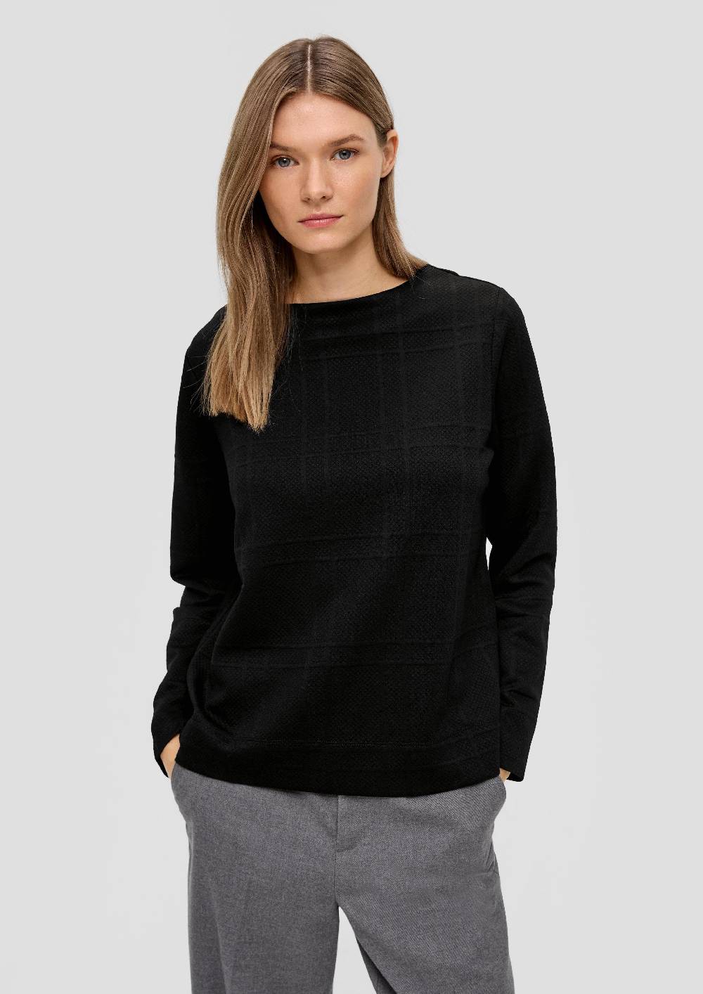 S.Oliver Sweatshirt Mit Musterstruktur