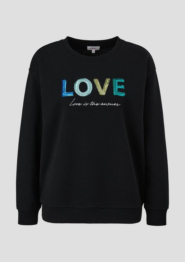 s.Oliver Sweatshirt mit Pailletten-Stickerei