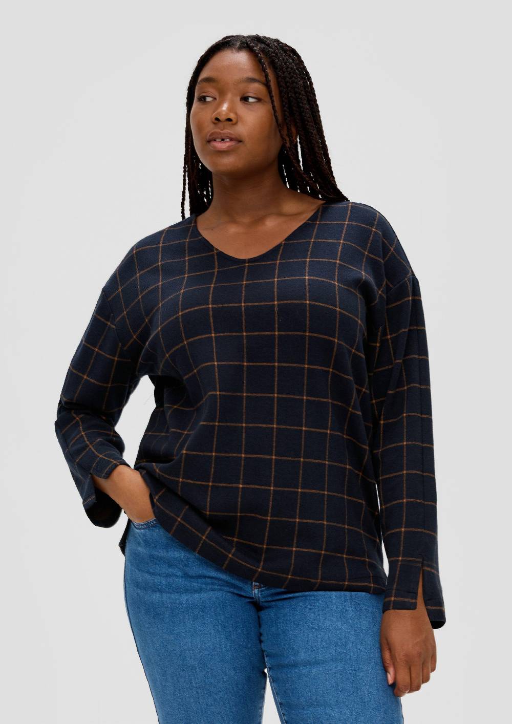 S.Oliver Sweatshirt Mit Strickmuster