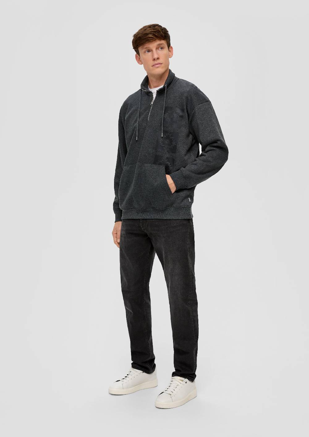 S.Oliver Sweatshirt Mit Troyer-Kragen