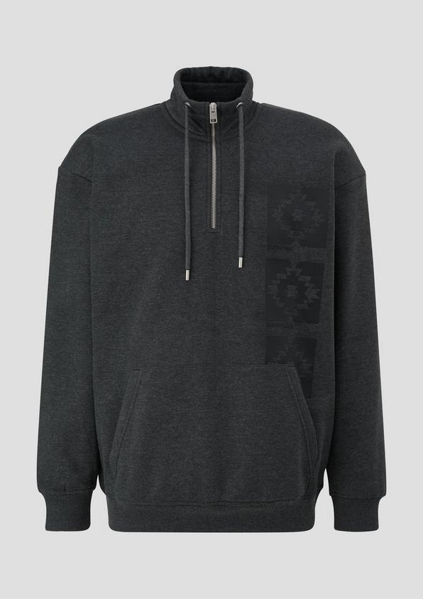 s.Oliver Sweatshirt mit Troyer-Kragen