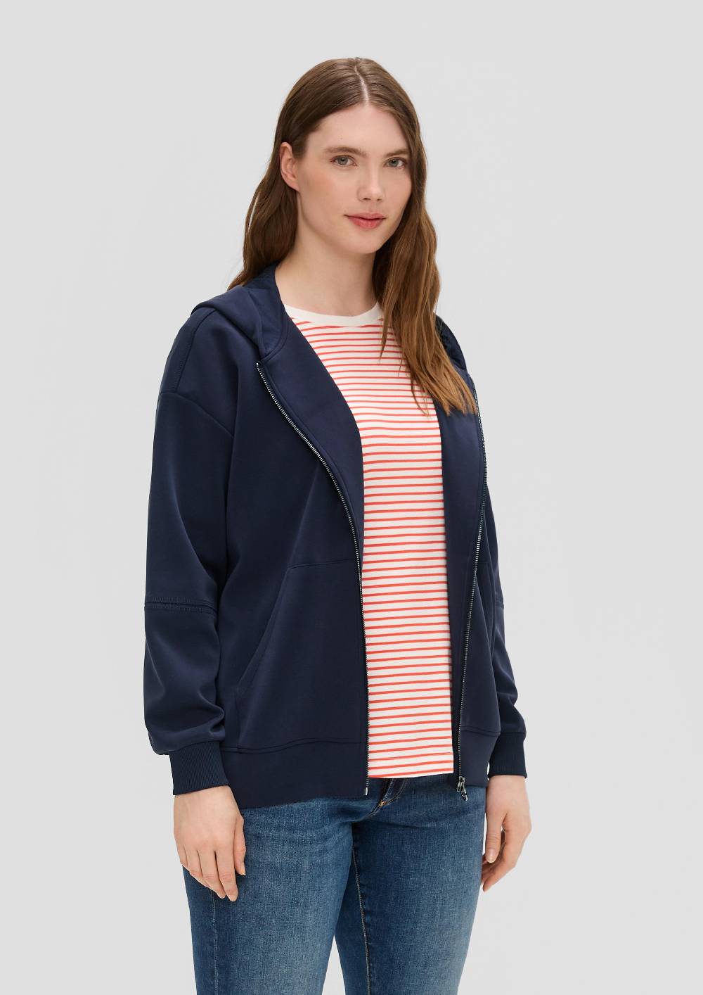 S.Oliver Sweatshirtjacke Aus Scuba