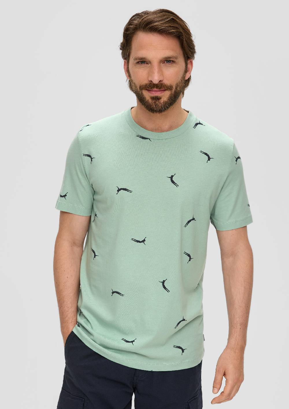 S.Oliver T-Shirt Aus Baumwolle Mit All-over-Print