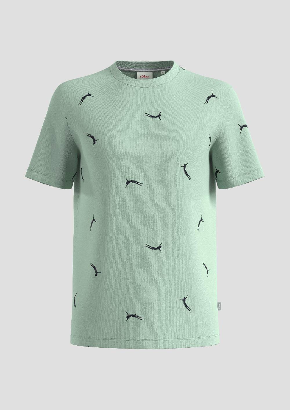 S.Oliver T-Shirt Aus Baumwolle Mit All-over-Print