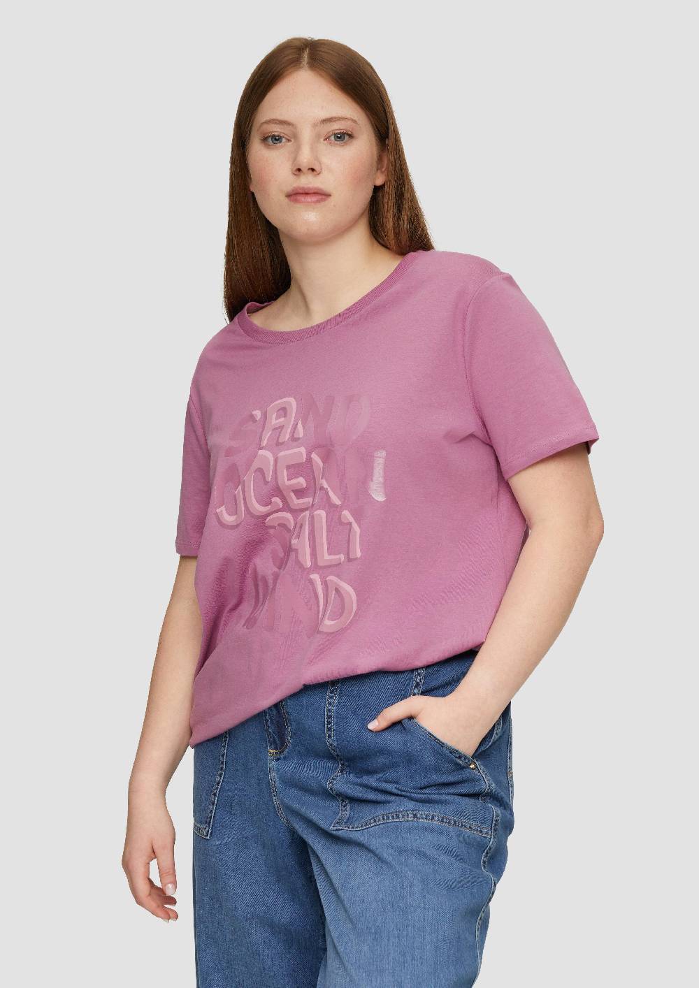 S.Oliver T-Shirt Aus Baumwolle Mit Front-Print