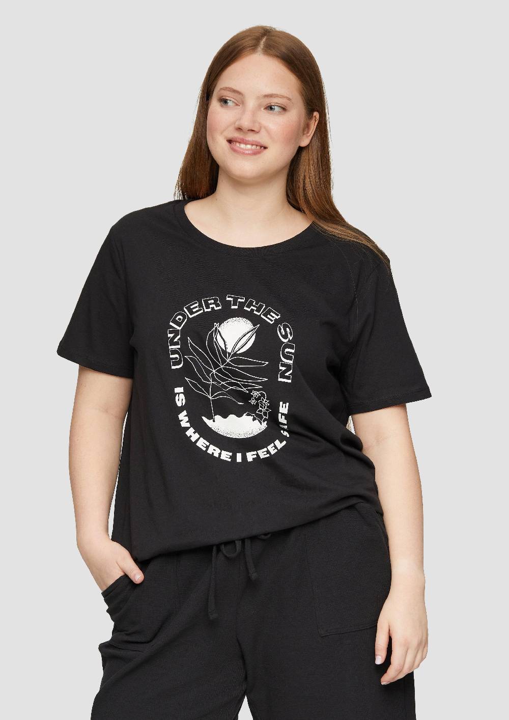 S.Oliver T-Shirt Aus Baumwolle Mit Front-Print