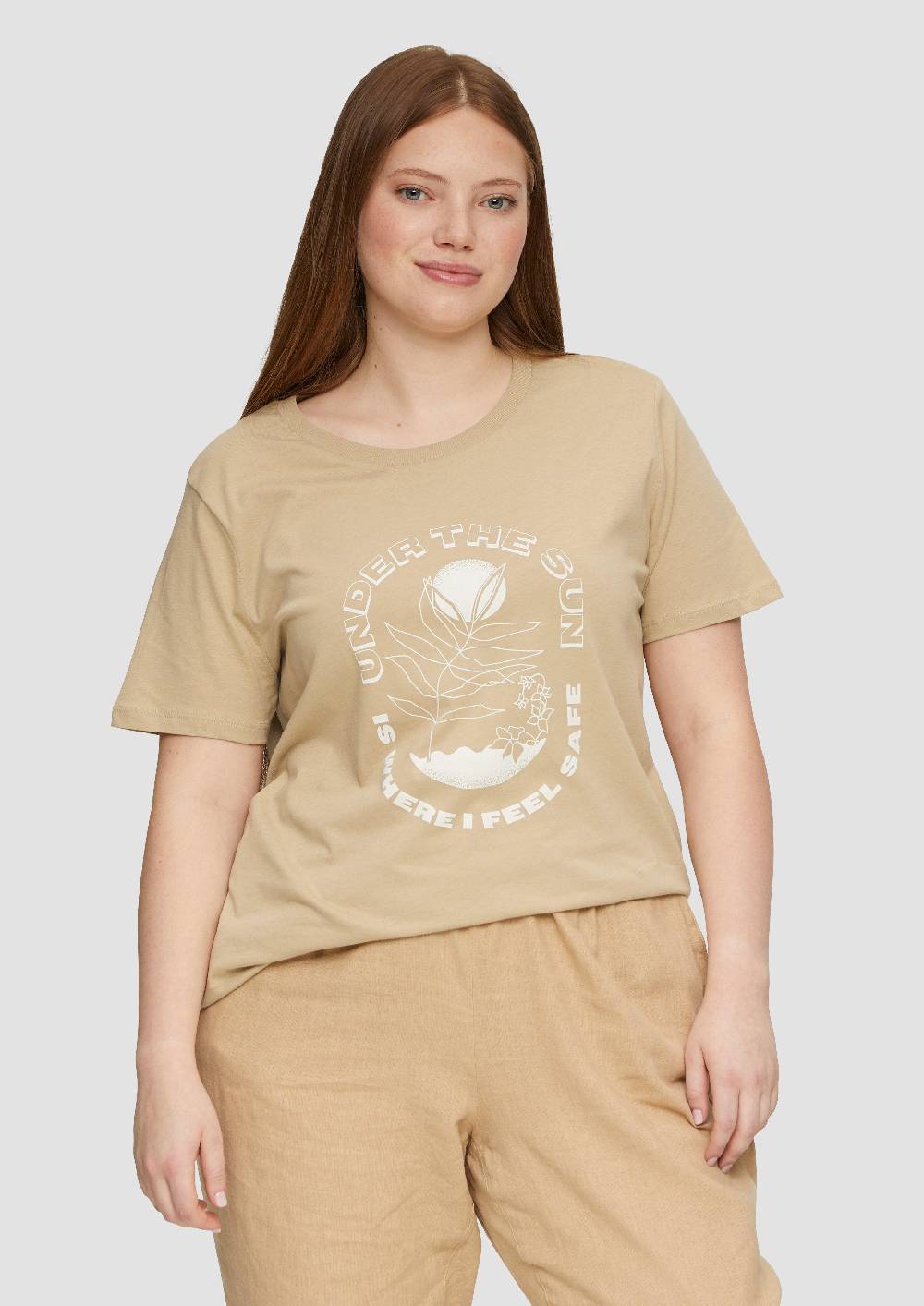 S.Oliver T-Shirt Aus Baumwolle Mit Front-Print
