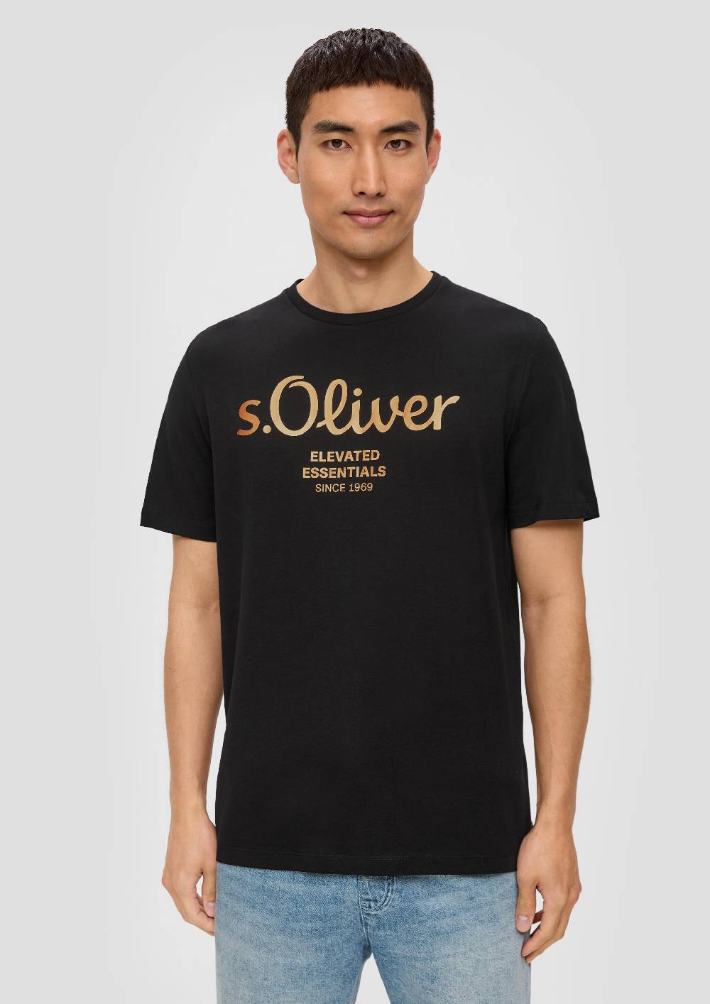 S.Oliver T-Shirt Aus Baumwolle Mit Label-Print