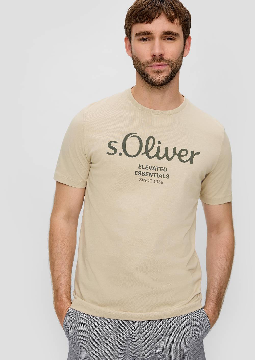 S.Oliver T-Shirt Aus Baumwolle Mit Label-Print