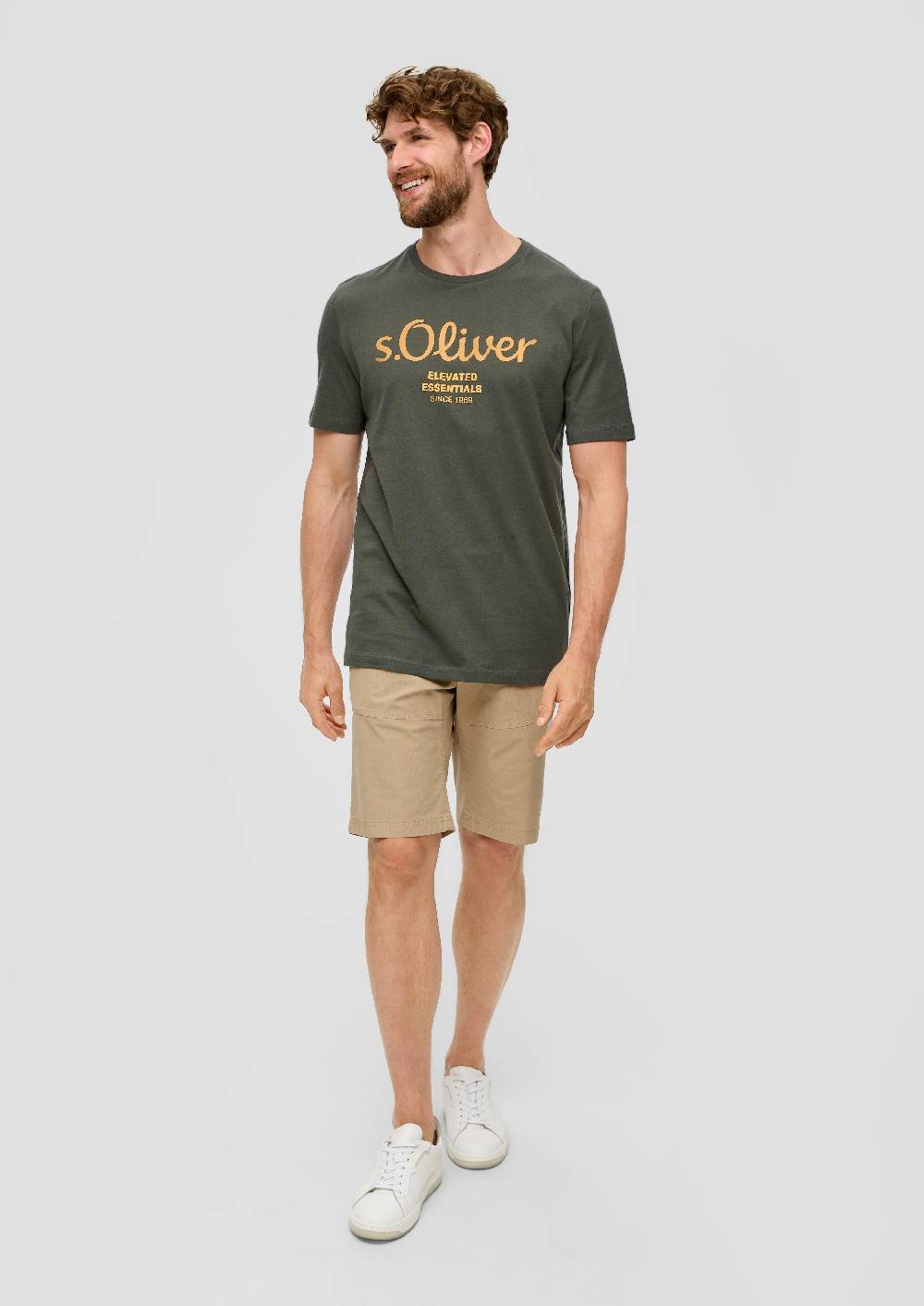 S.Oliver T-Shirt Aus Baumwolle Mit Label-Print