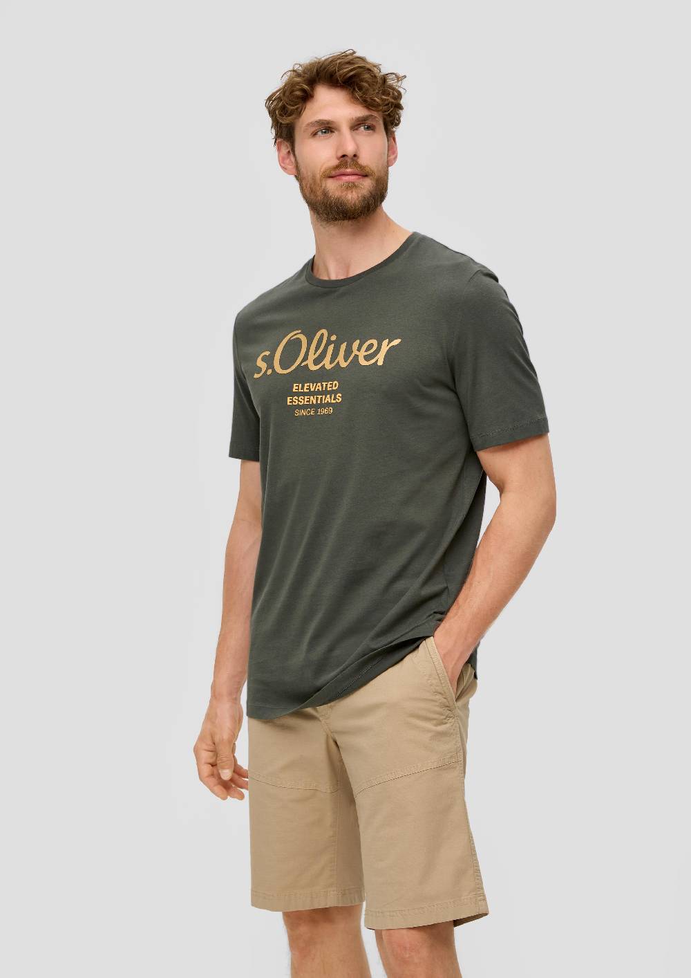 S.Oliver T-Shirt Aus Baumwolle Mit Label-Print
