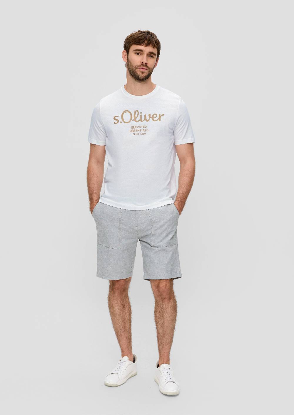 S.Oliver T-Shirt Aus Baumwolle Mit Label-Print