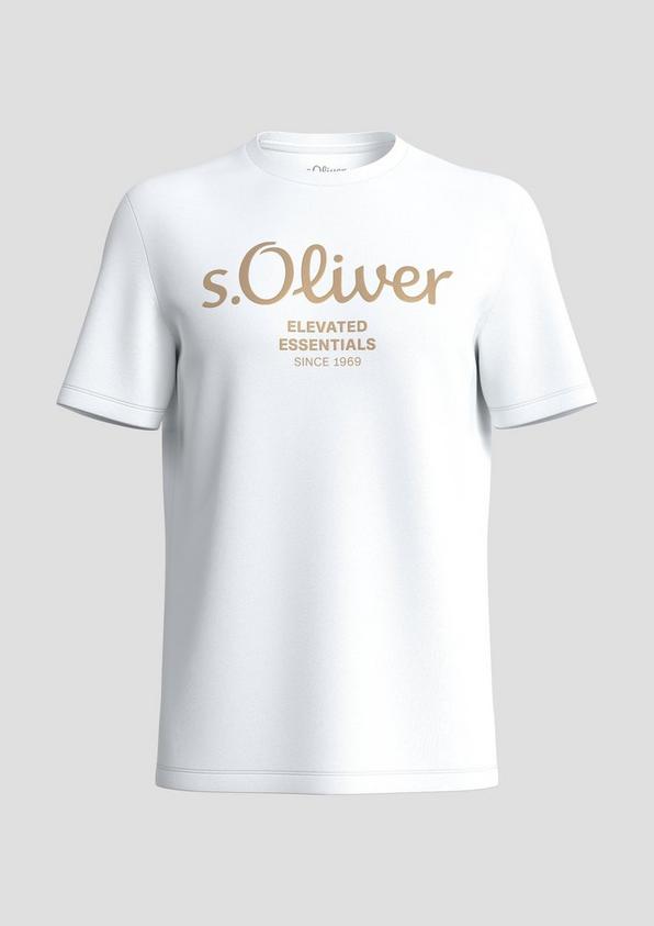 s.Oliver T-Shirt aus Baumwolle mit Label-Print