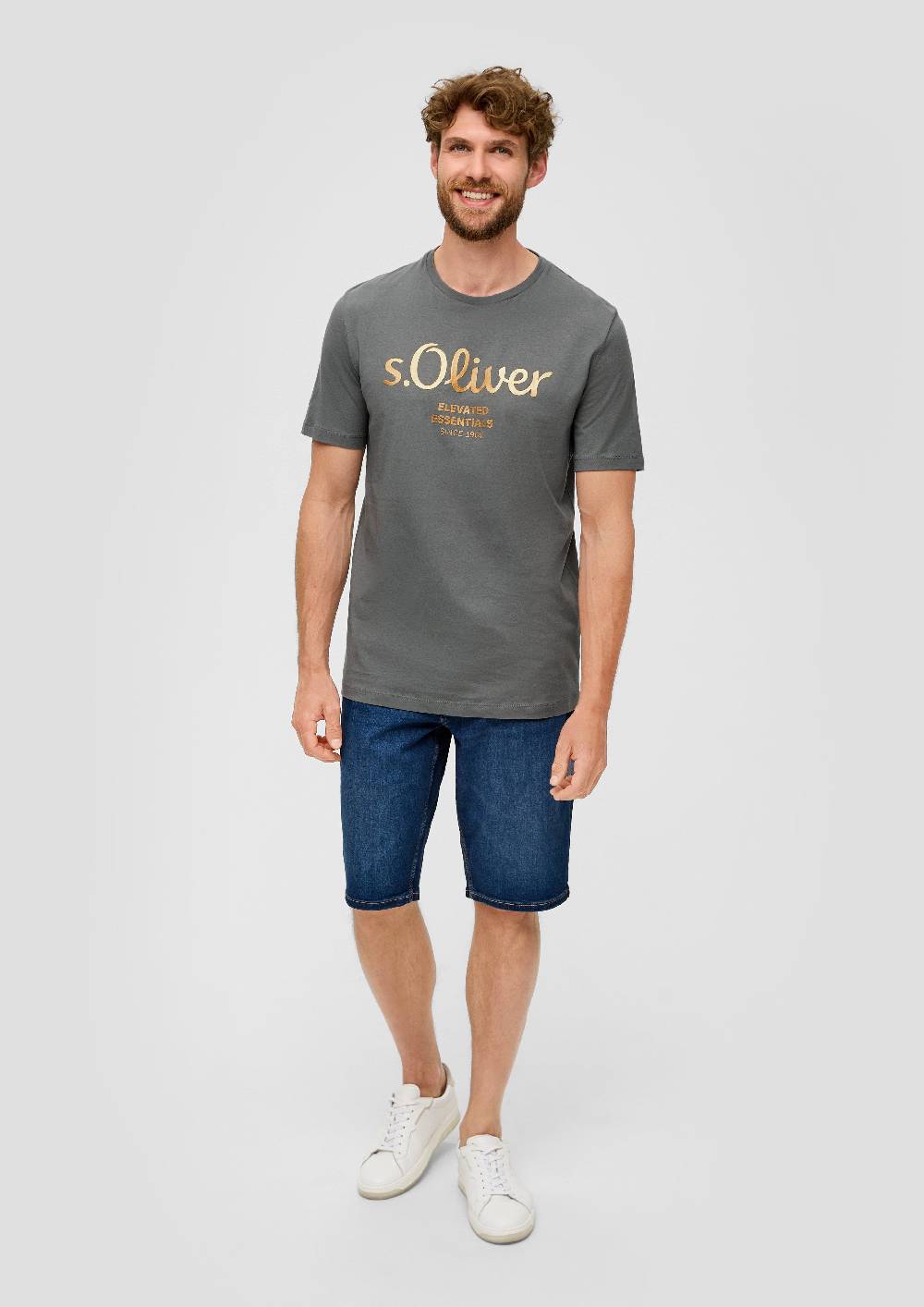 S.Oliver T-Shirt Aus Baumwolle Mit Label-Print