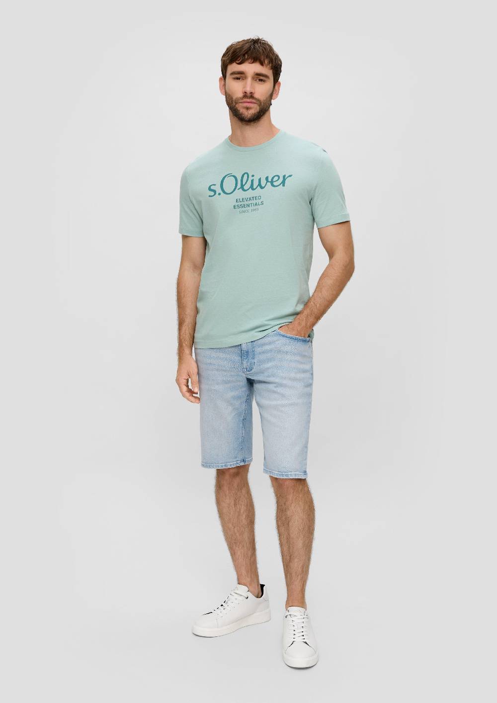 S.Oliver T-Shirt Aus Baumwolle Mit Label-Print