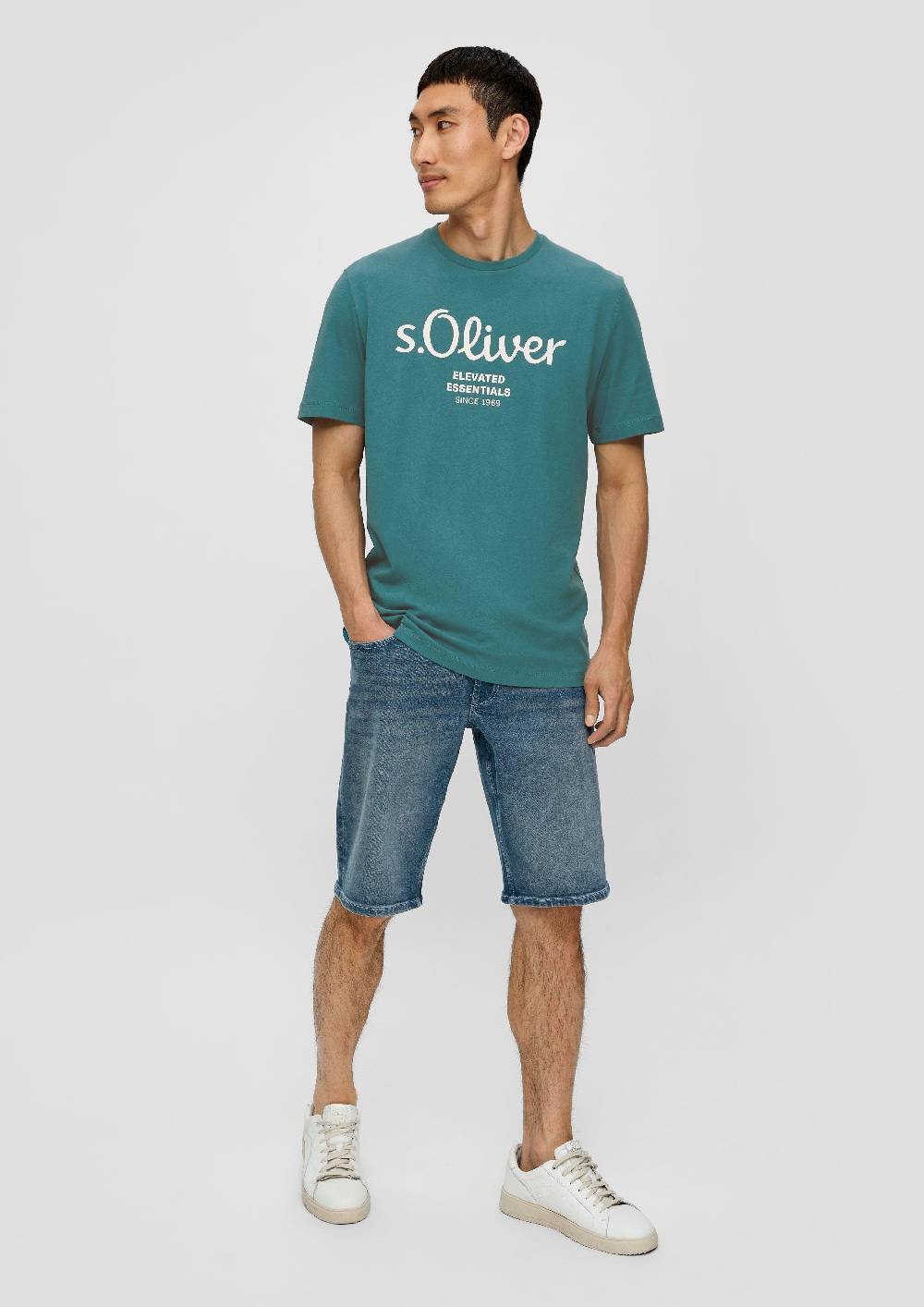S.Oliver T-Shirt Aus Baumwolle Mit Label-Print