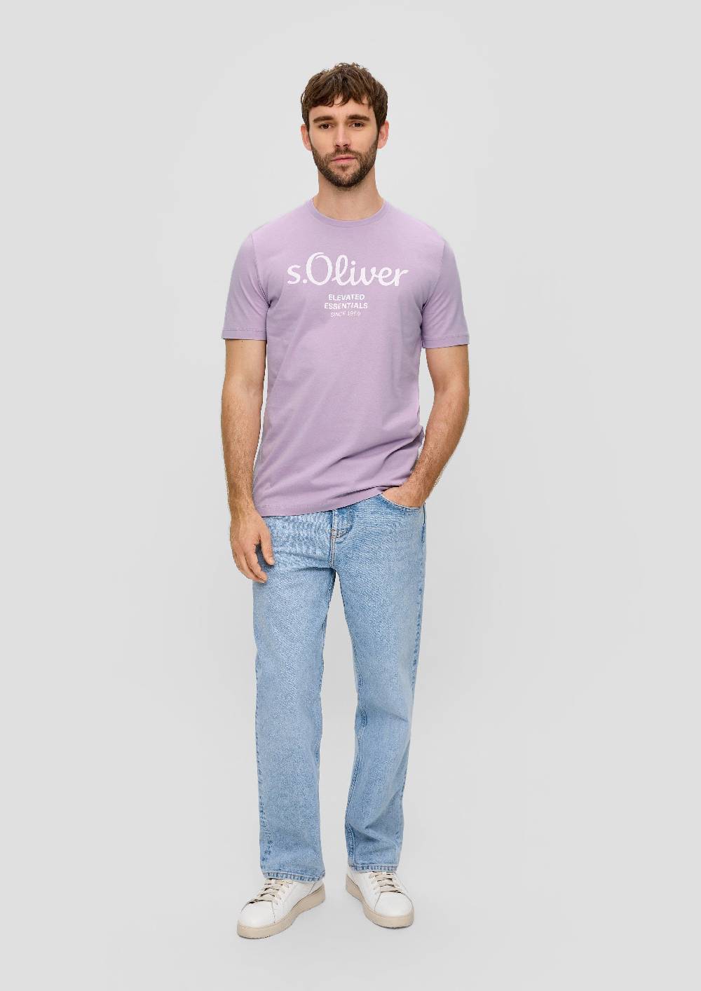 S.Oliver T-Shirt Aus Baumwolle Mit Label-Print