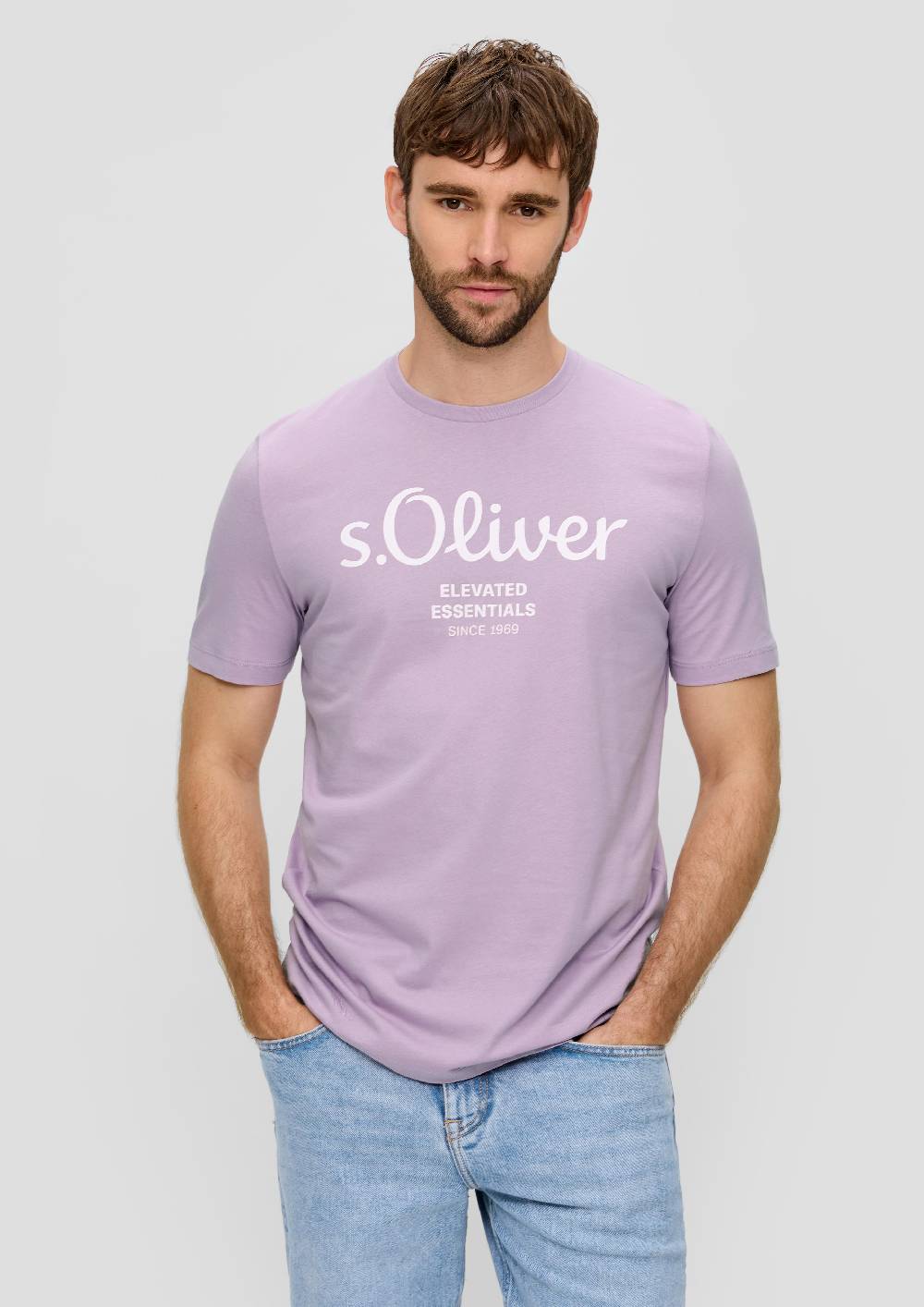 S.Oliver T-Shirt Aus Baumwolle Mit Label-Print