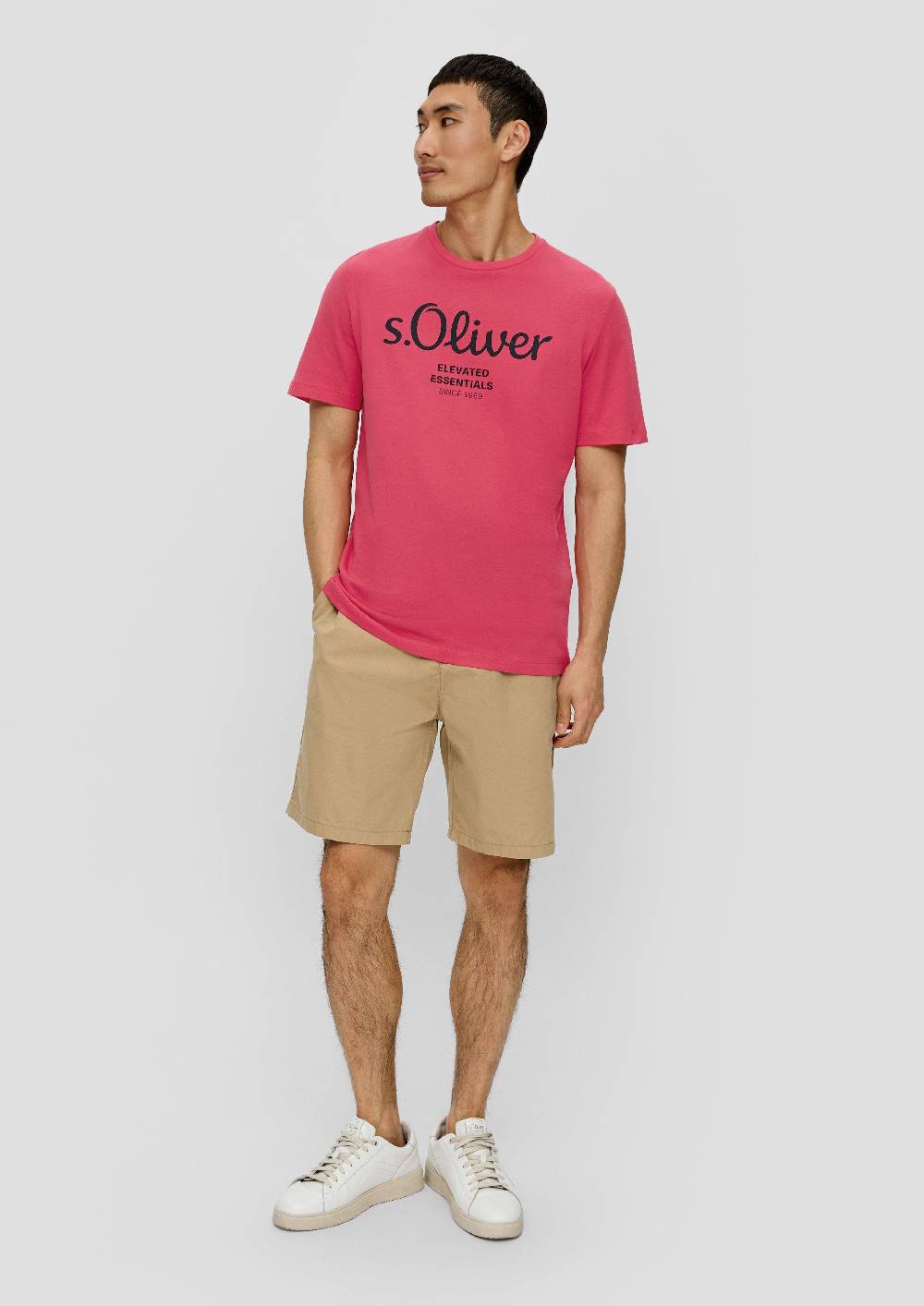 S.Oliver T-Shirt Aus Baumwolle Mit Label-Print