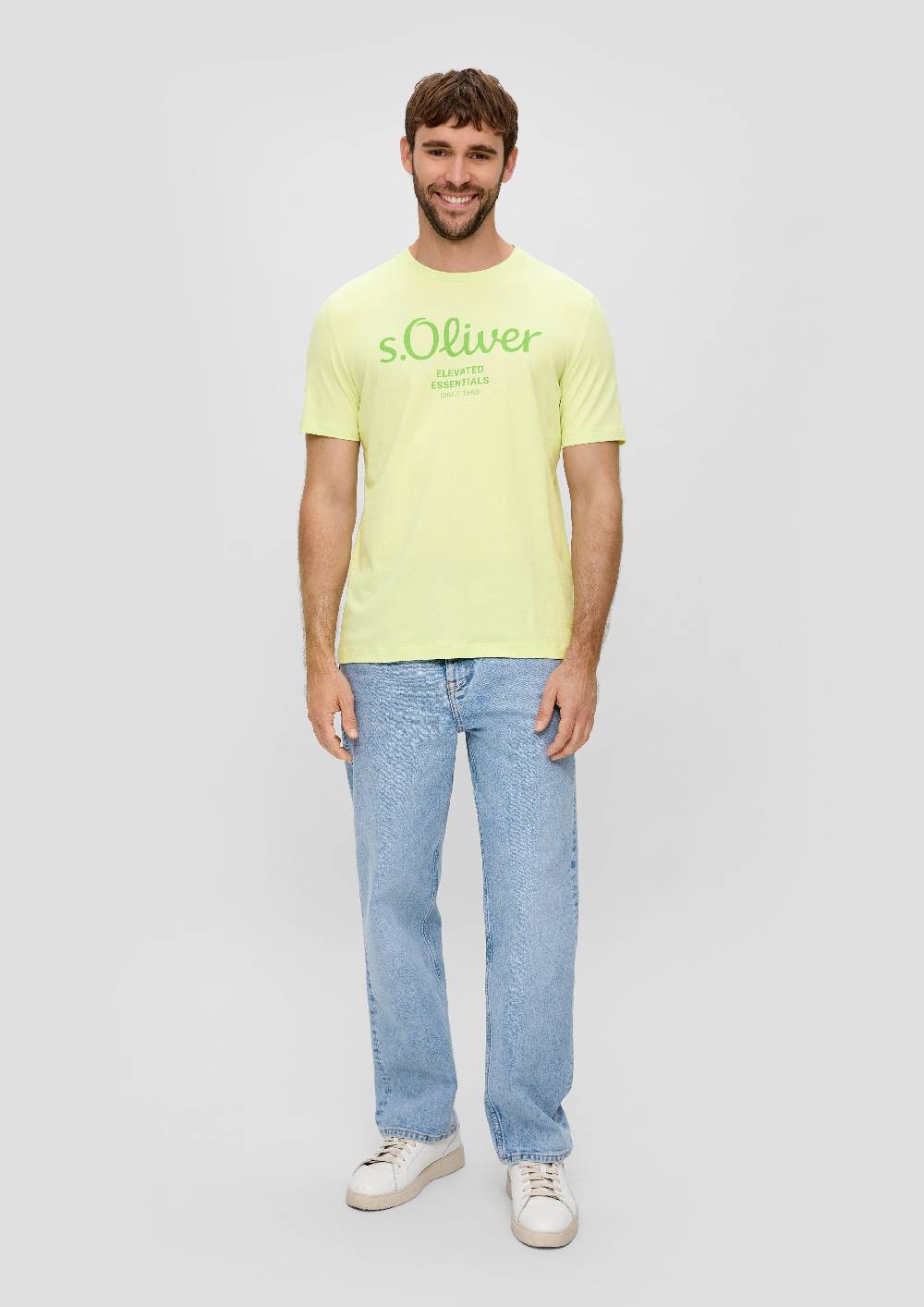 S.Oliver T-Shirt Aus Baumwolle Mit Label-Print