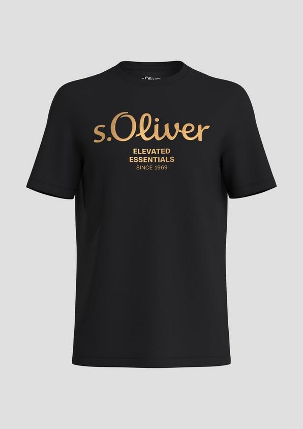s.Oliver T-Shirt aus Baumwolle mit Label-Print