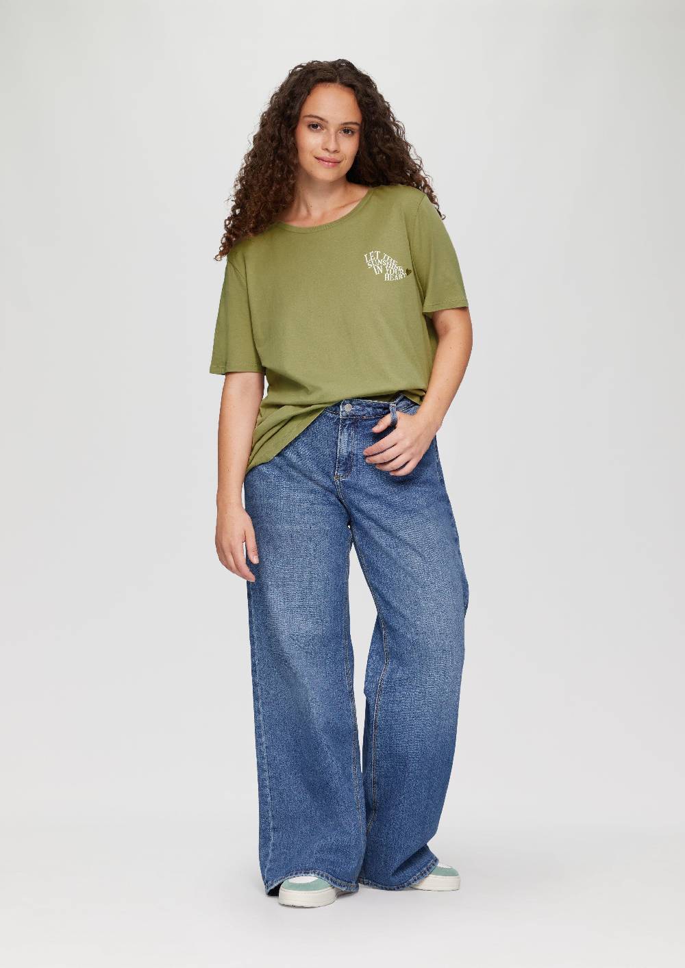 S.Oliver T-Shirt Aus Baumwolle Mit Print-Detail