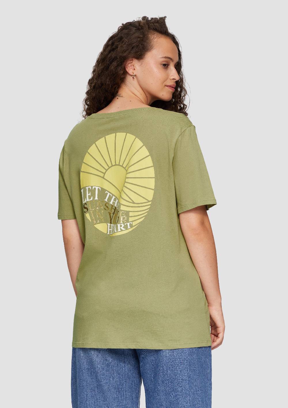 S.Oliver T-Shirt Aus Baumwolle Mit Print-Detail