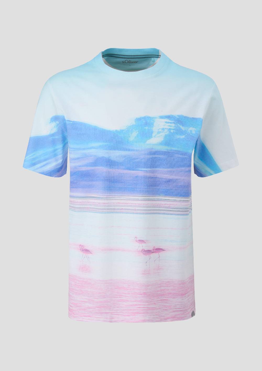 S.Oliver T-Shirt Aus Baumwollmix Mit Fotoprint