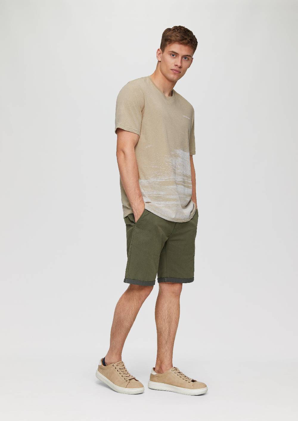 S.Oliver T-Shirt Aus Baumwollmix Mit Logo-Detail