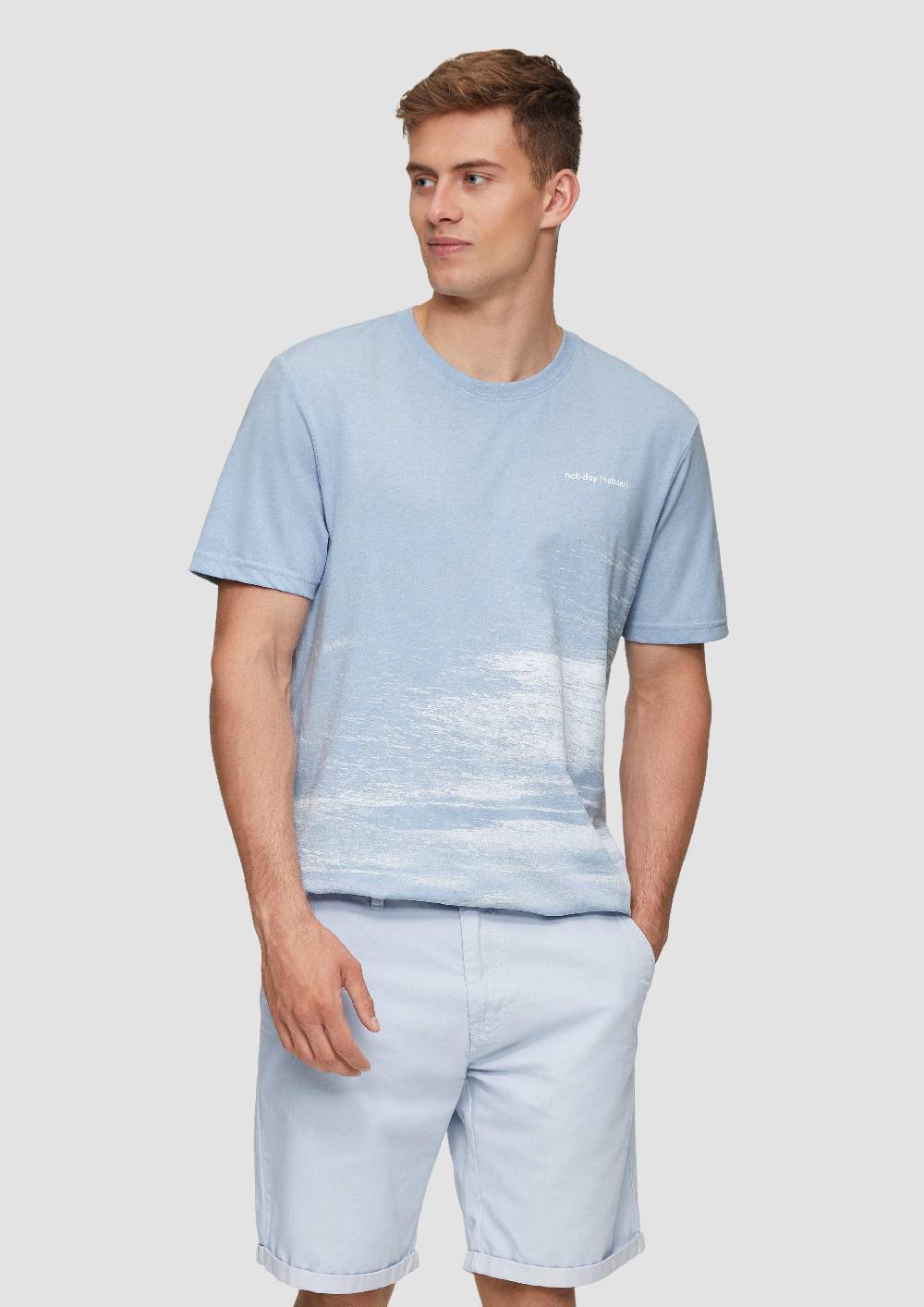 S.Oliver T-Shirt Aus Baumwollmix Mit Logo-Detail