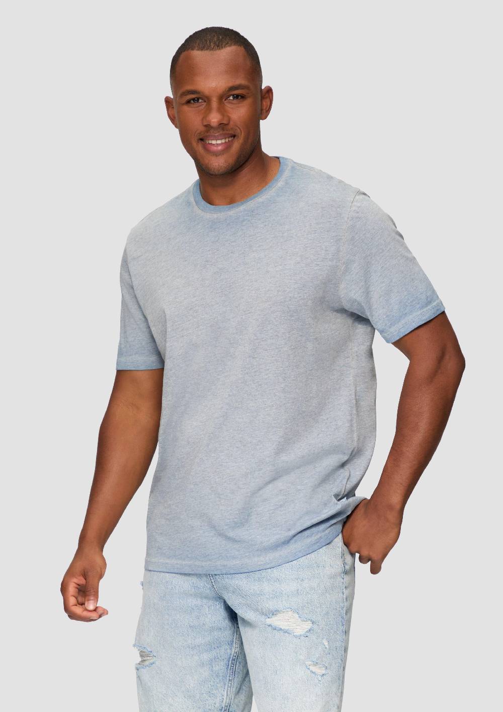 S.Oliver T-Shirt Aus Baumwollmix Mit Wascheffekt