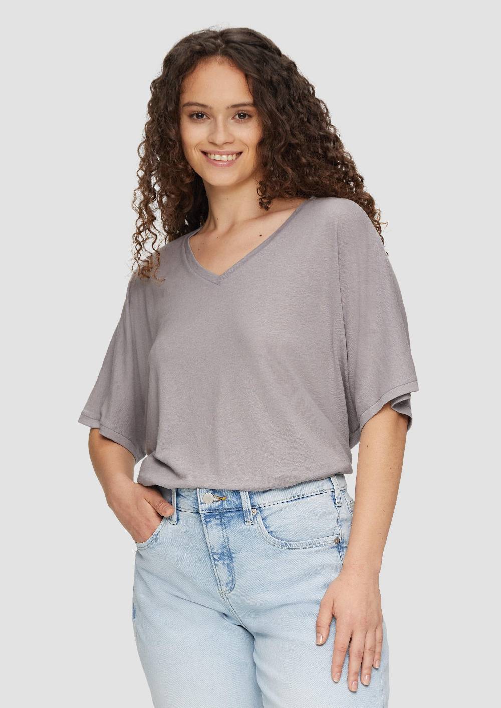 S.Oliver T-Shirt Aus Leinenmix Im Relaxed Fit