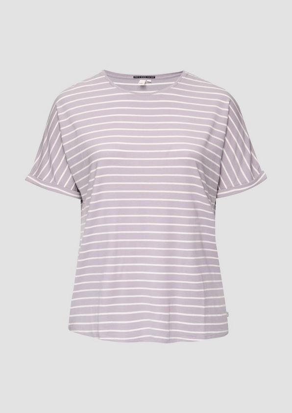 s.Oliver T-Shirt aus Lyocellmix mit Ringelmuster