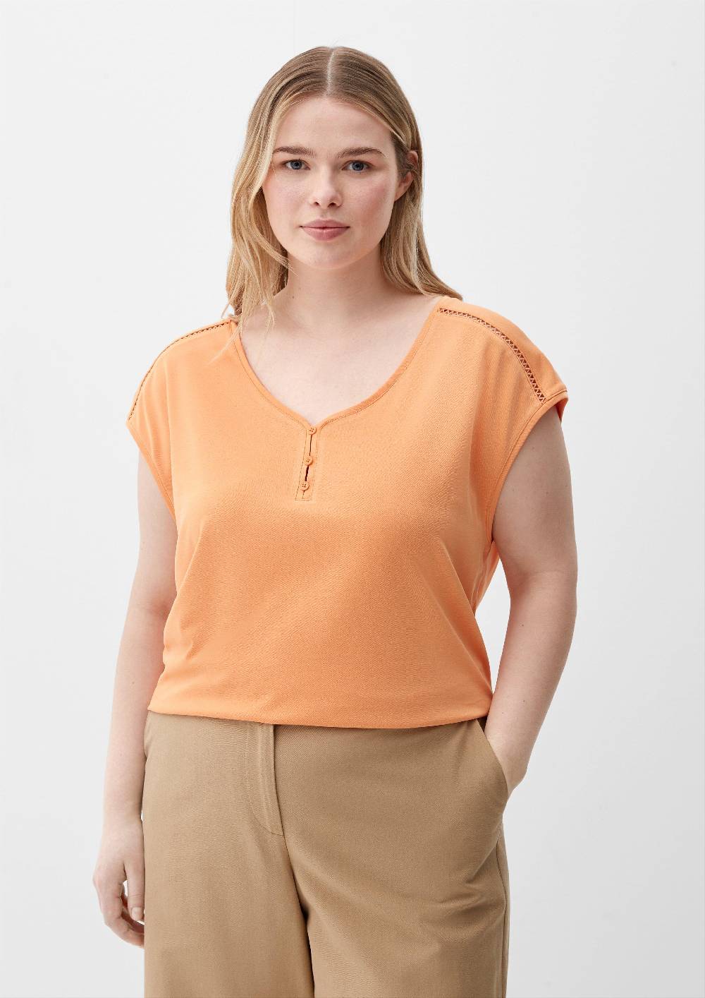 S.Oliver T-Shirt Aus Piquéjersey