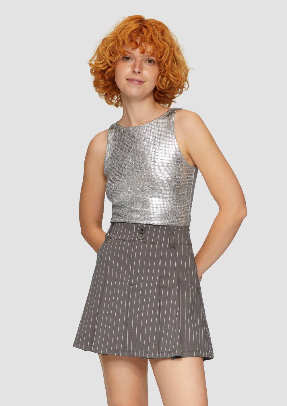 S.Oliver T-Shirt-Body In Metallic-Optik