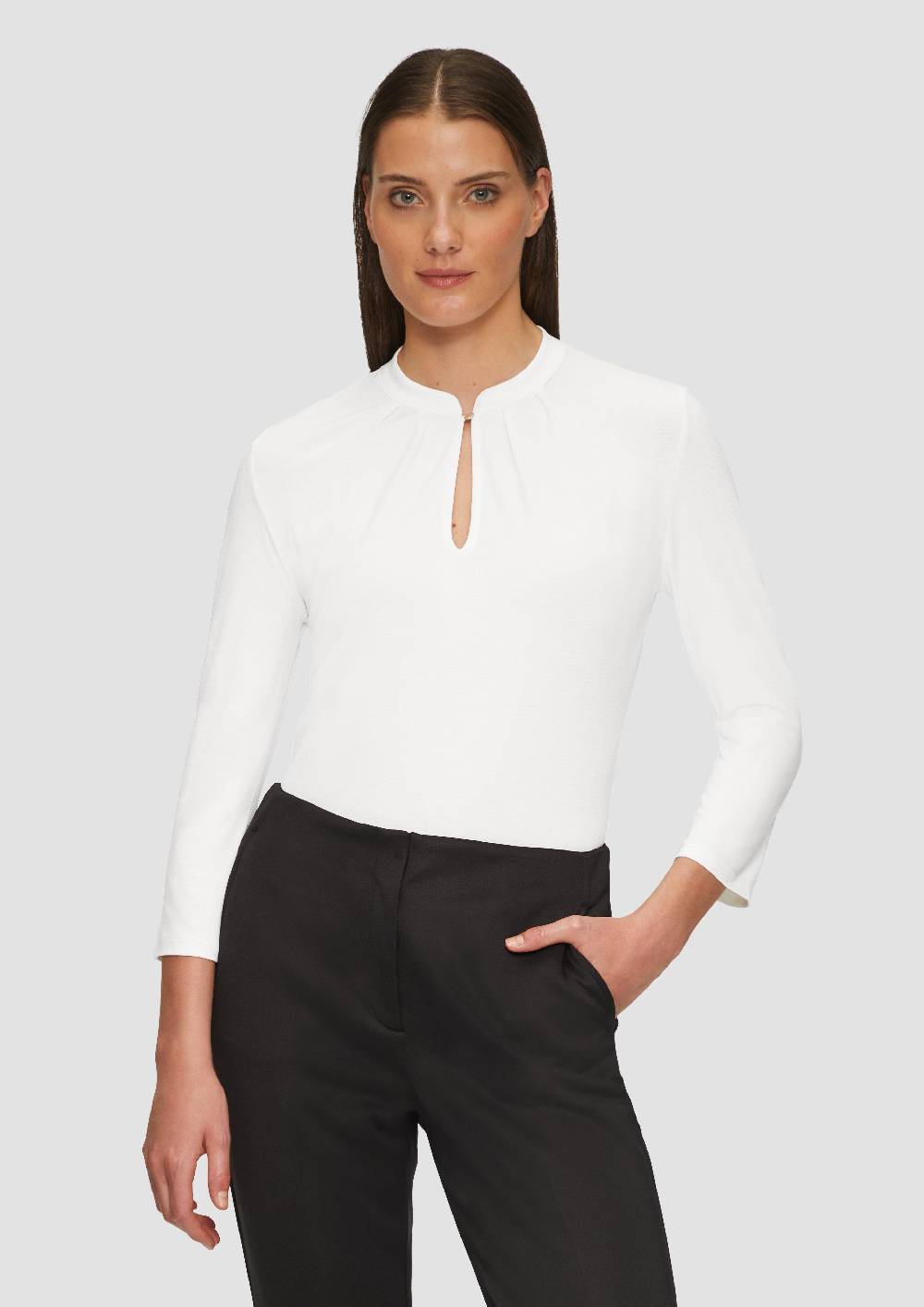 S.Oliver T-Shirt Mit 3/4-Arm Aus Viskosemix