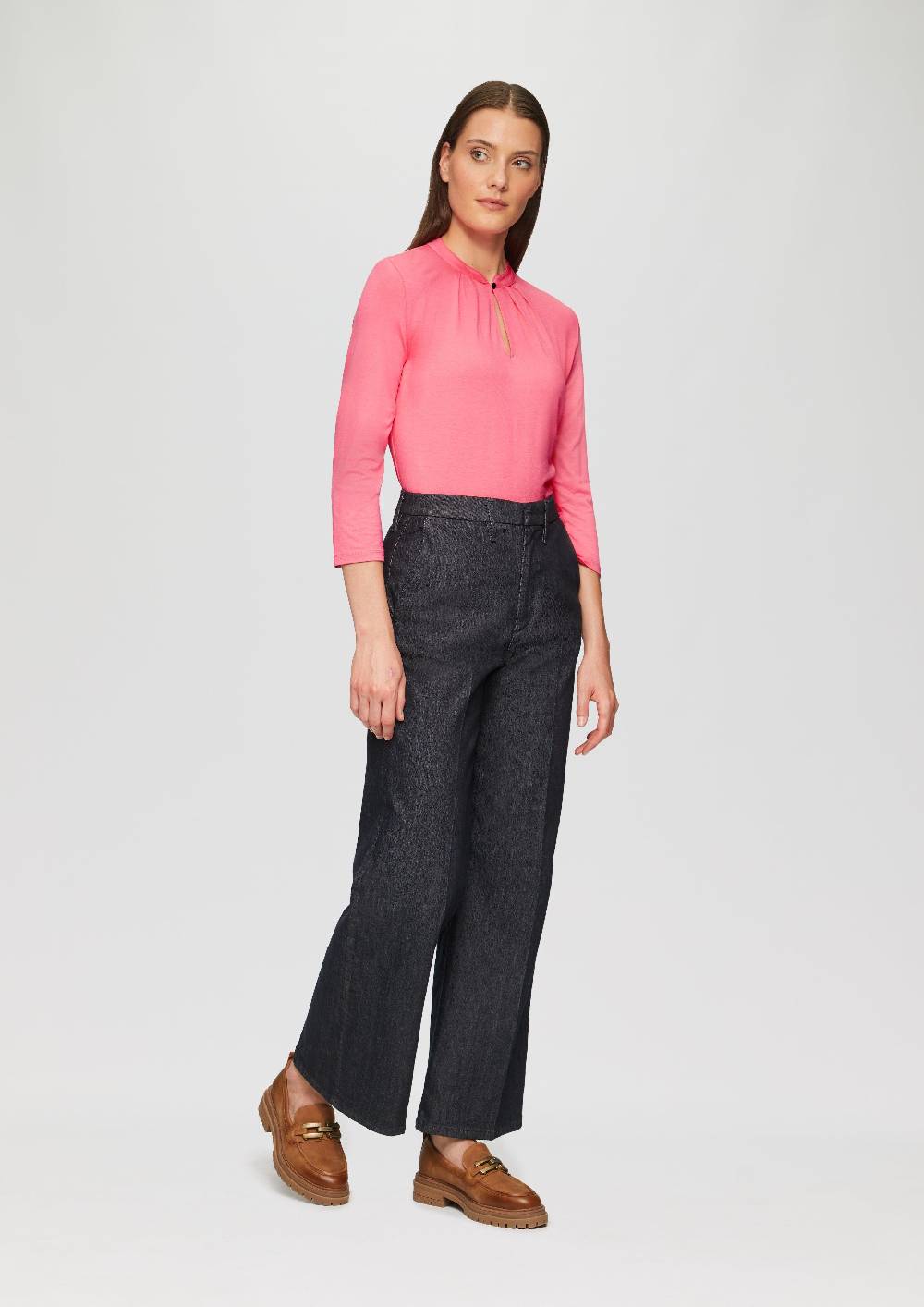 S.Oliver T-Shirt Mit 3/4-Arm Aus Viskosemix