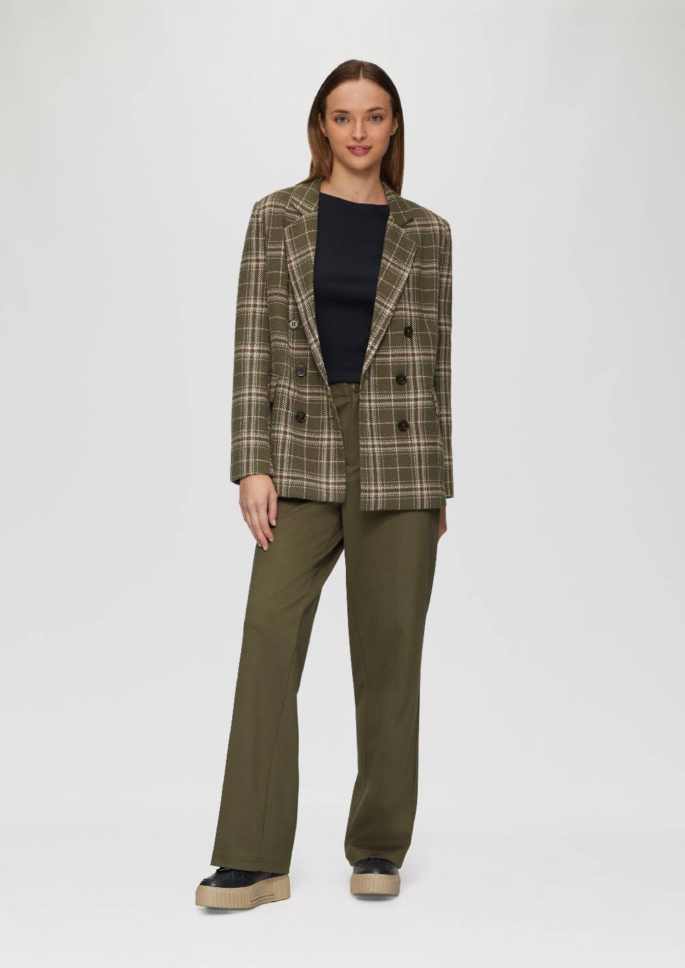 S.Oliver T-Shirt Mit 3/4-Arm Und U-Boot Ausschnitt