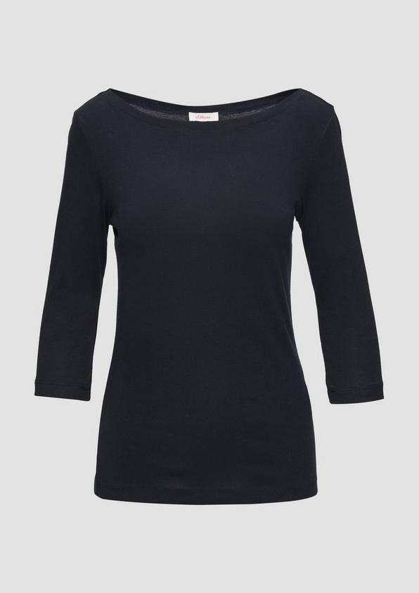 s.Oliver T-Shirt mit 3/4-Arm und U-Boot Ausschnitt