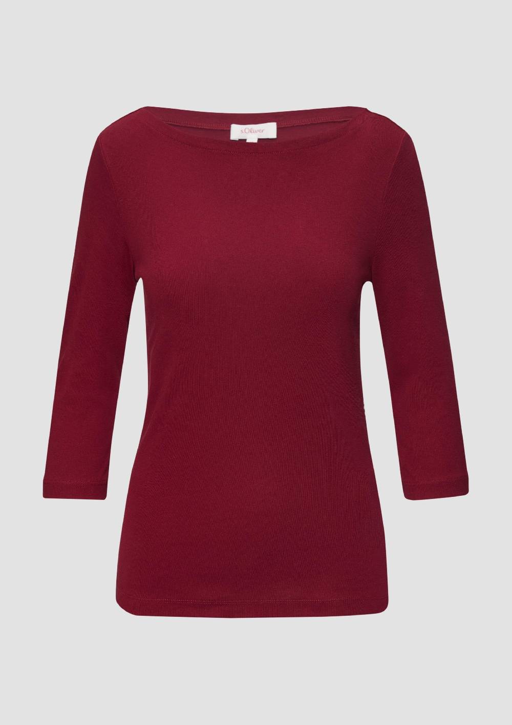 S.Oliver T-Shirt Mit 3/4-Arm Und U-Boot Ausschnitt