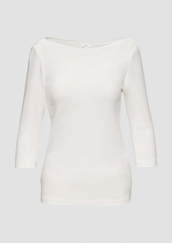 s.Oliver T-Shirt mit 3/4-Arm und U-Boot Ausschnitt