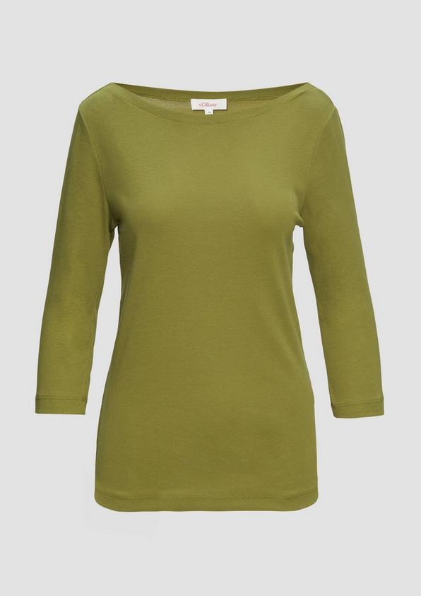 s.Oliver T-Shirt mit 3/4-Arm und U-Boot Ausschnitt