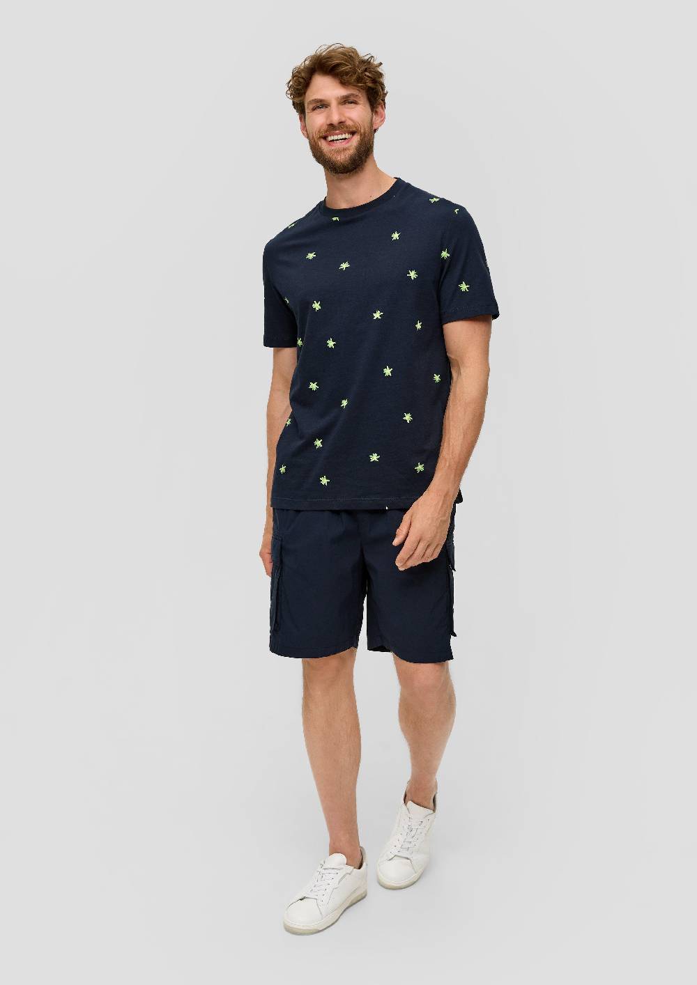 S.Oliver T-Shirt Mit Crew Neck Und All-over-Print