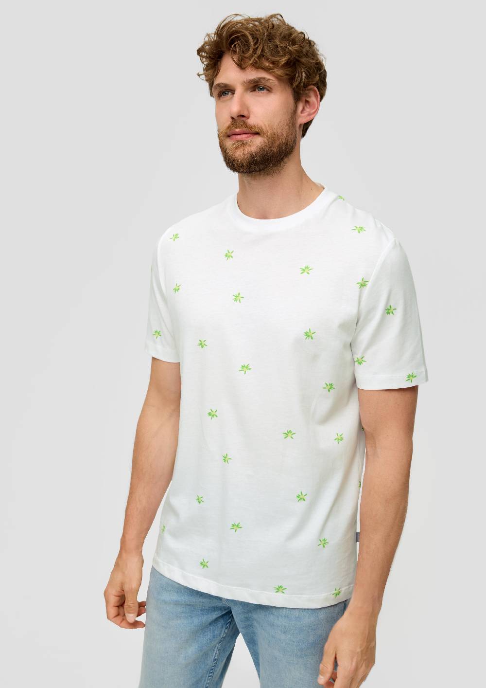S.Oliver T-Shirt Mit Crew Neck Und All-over-Print