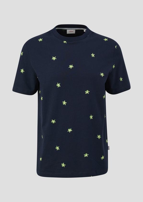 s.Oliver T-Shirt mit Crew Neck und All-over-Print