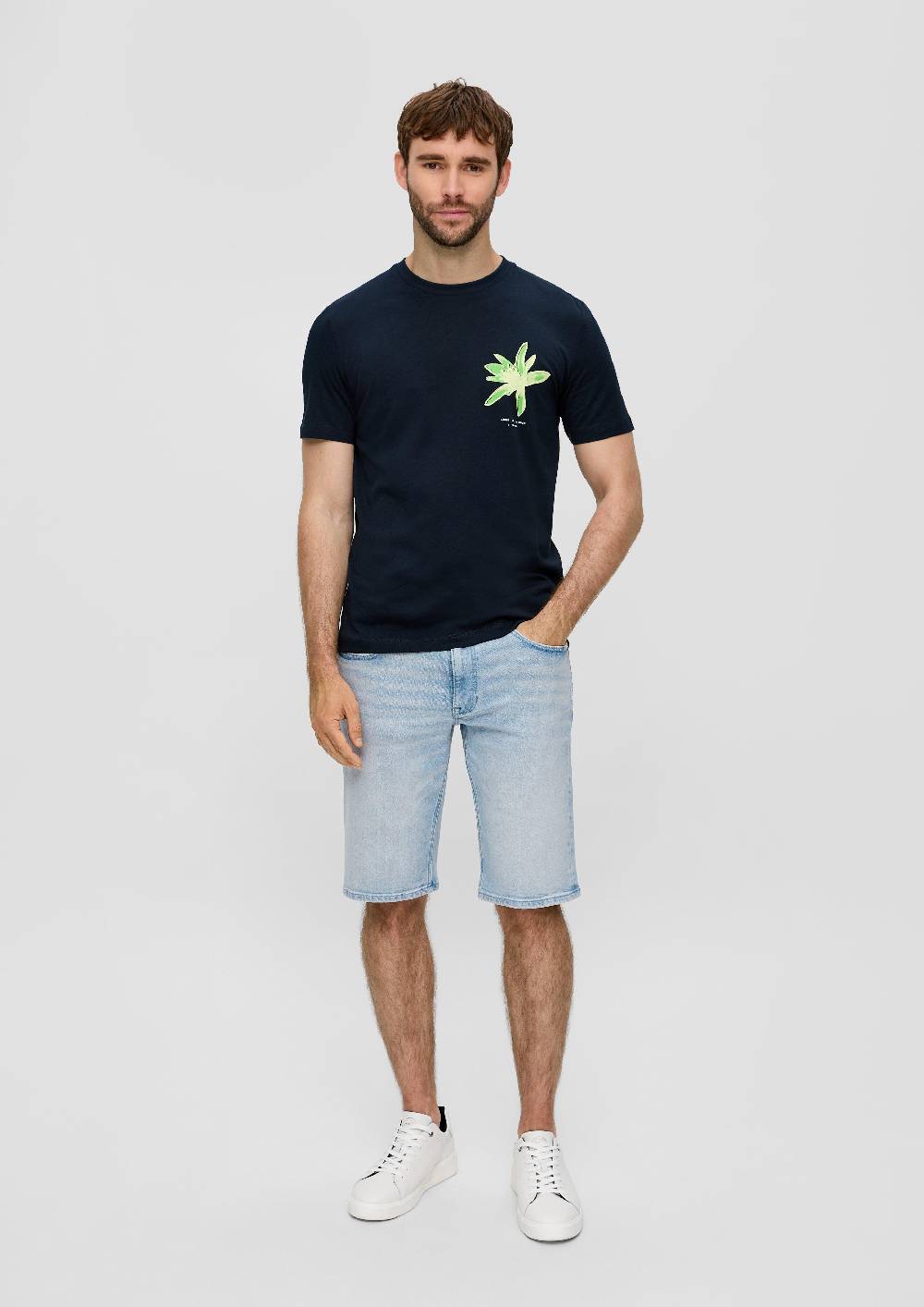 S.Oliver T-Shirt Mit Crew Neck Und Frontprint