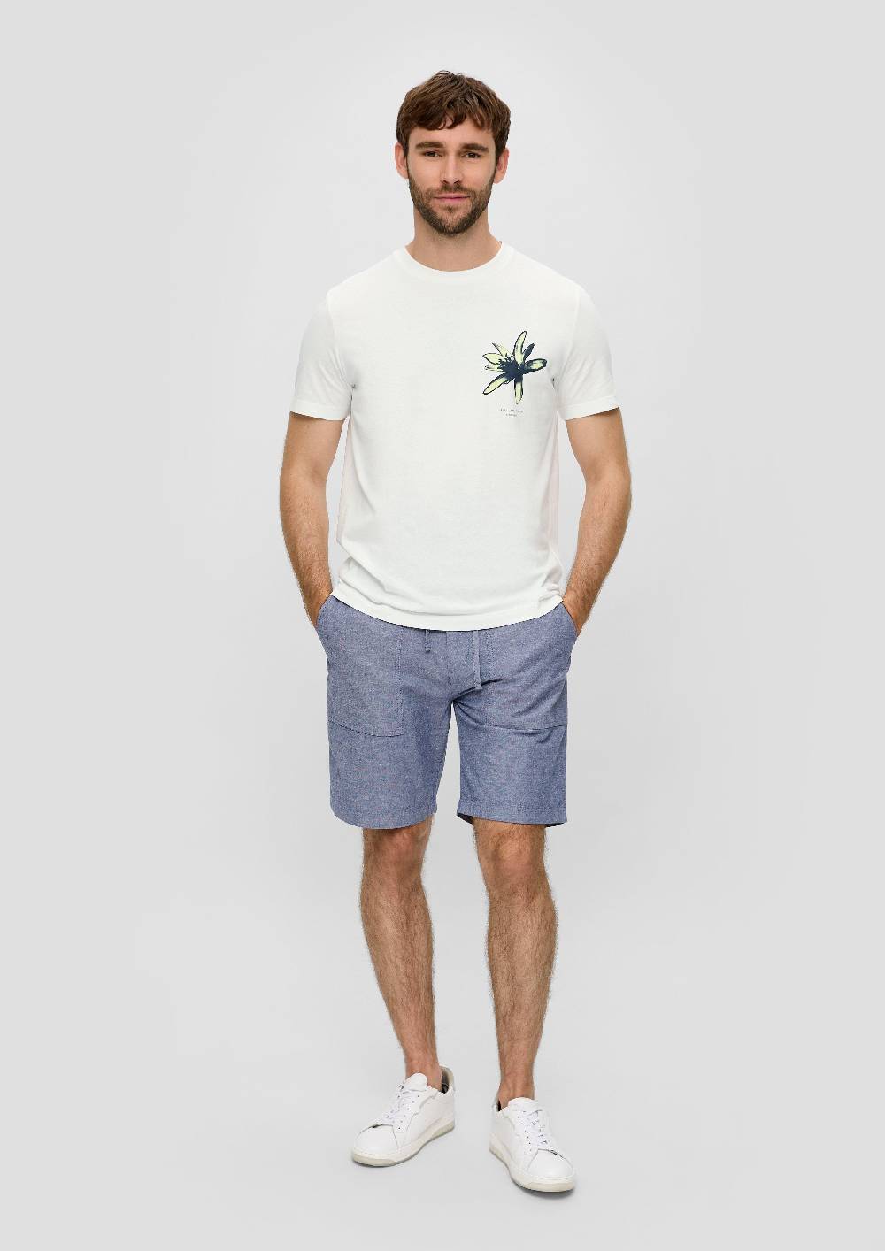 S.Oliver T-Shirt Mit Crew Neck Und Frontprint