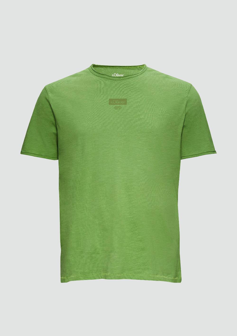 S.Oliver T-Shirt Mit Flammgarnstruktur