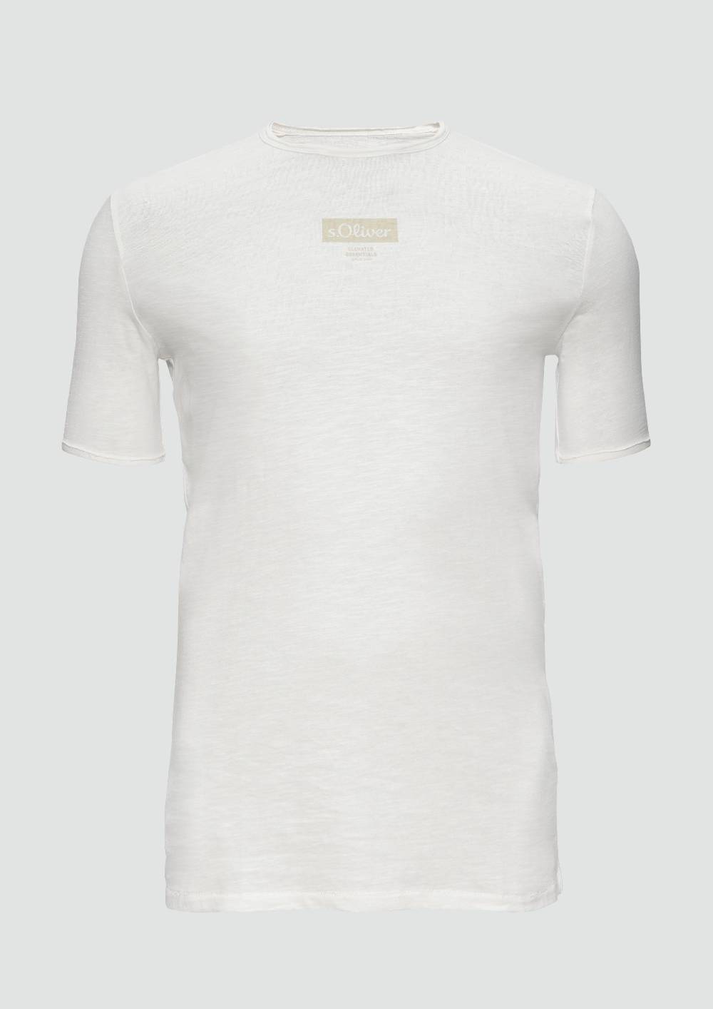 S.Oliver T-Shirt Mit Flammgarnstruktur