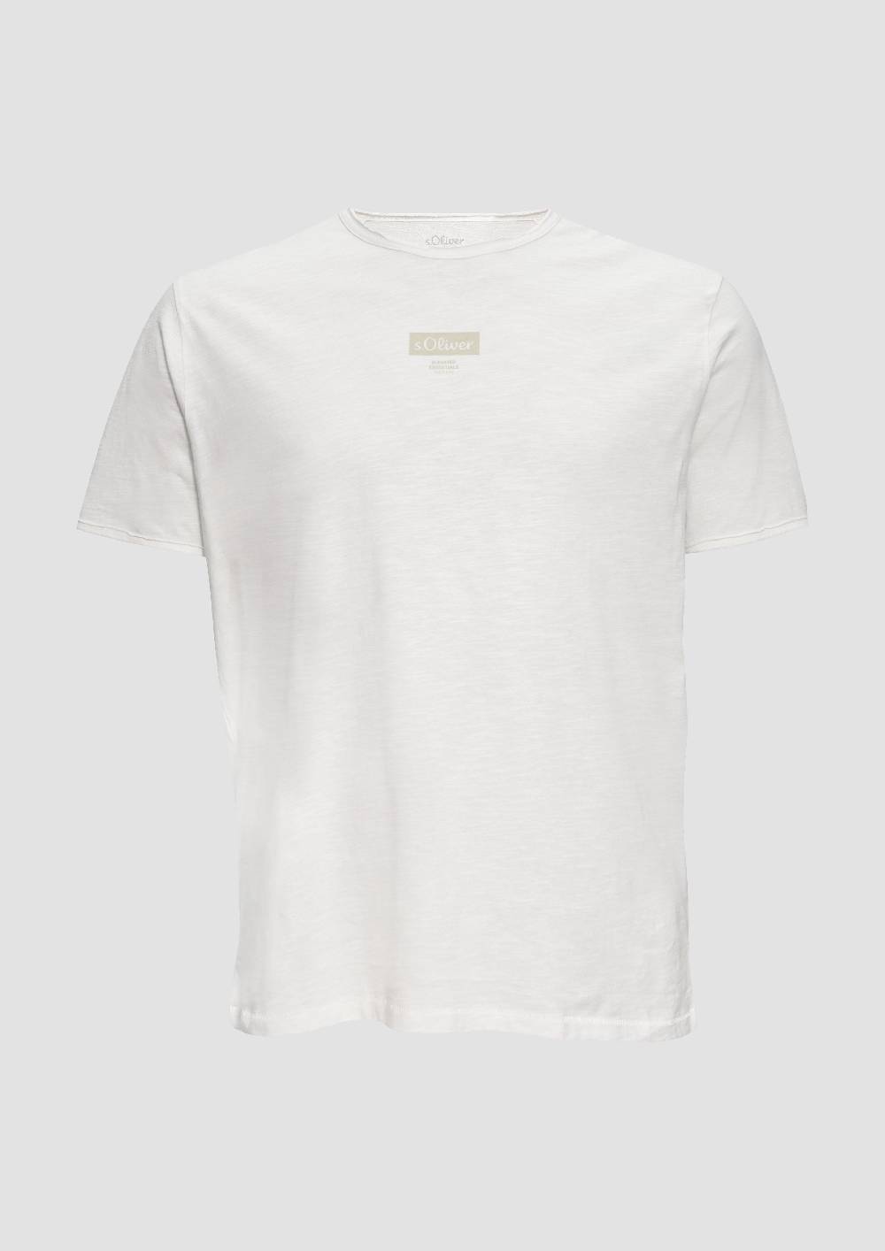 S.Oliver T-Shirt Mit Flammgarnstruktur